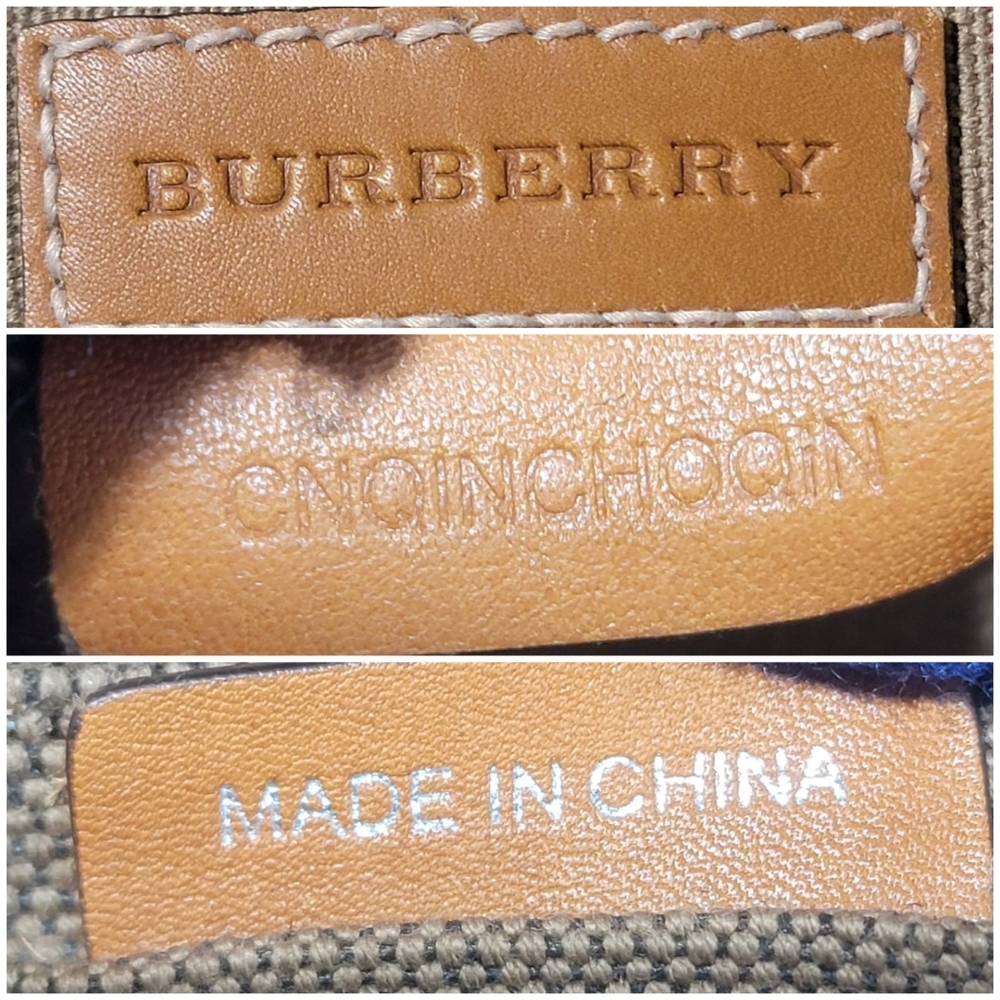Authentic BURBERRY Ashby Handbag House Check Canvas Medium - Picture 4 of 9